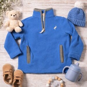TBBC The Beaufort Bonnet Company Blue Fleece Pullover 6–12M Quarter Zip